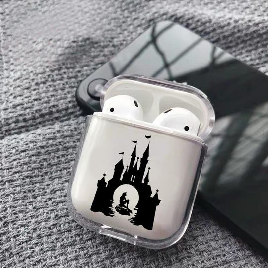 Magic Castle Airpods case Mermaid Clear Airpods Pro Fairy Tale Castle Silicone Airpods 2, 3 Cover Airpods Holder Earphones Headphones case