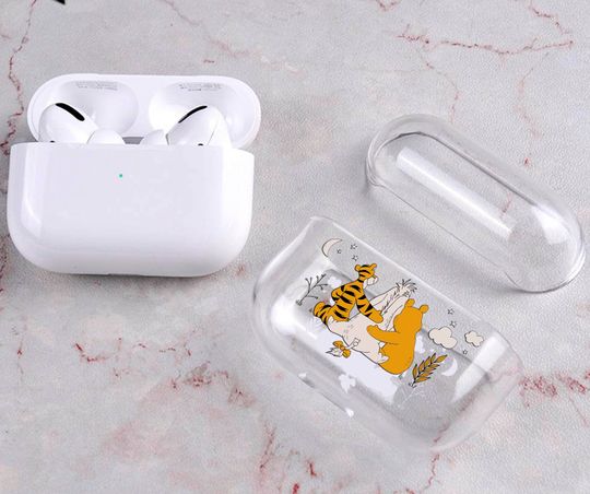 Winnie The Pooh Bear Airpods Pro Case Cover, case Hard PC Protective Transparent Clear View Compatible with Apple AirPods Pro Wireless Case
