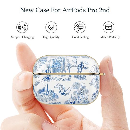 airpod pro 2 case  Disney Toile de Jouy- Perfect Gift for Disney Lovers!