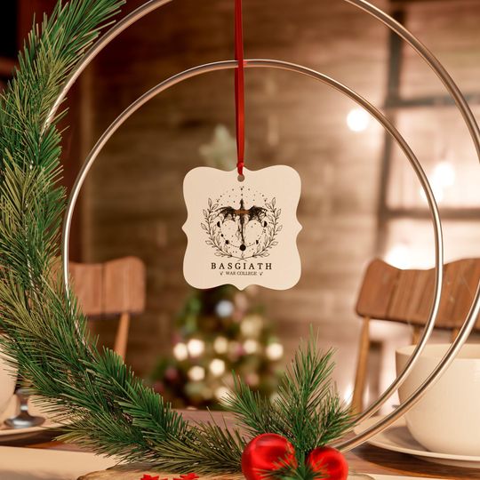 Fourth Wing Christmas Ornament, Basgiath War College Ornament, Bookish Ornament