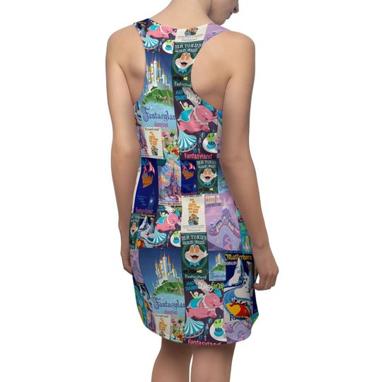 Fantasyland Vintage Attraction Posters - Women's Racerback Dress