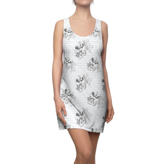 Sketch of Steamboat Mickey - Women's Racerback Dress