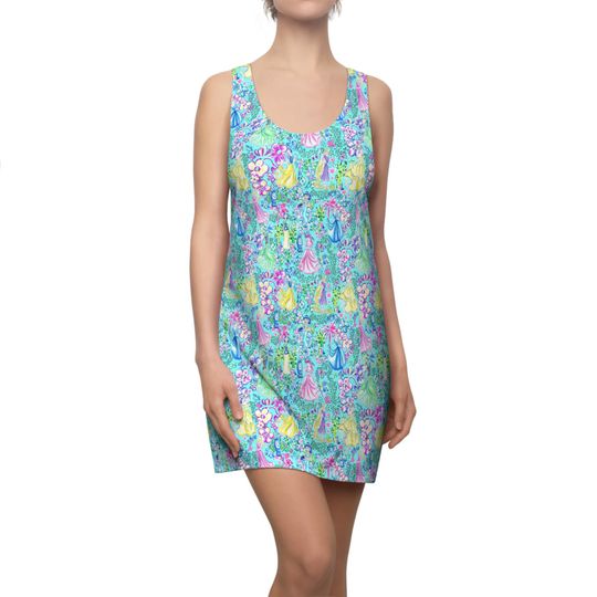 Bright Tropical Princess - Mashup - Women's Racerback Dress