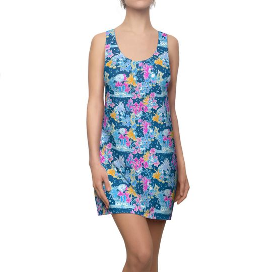 Bright Tropical Whimsy - Steamboat Mickey - Women's Racerback Dress
