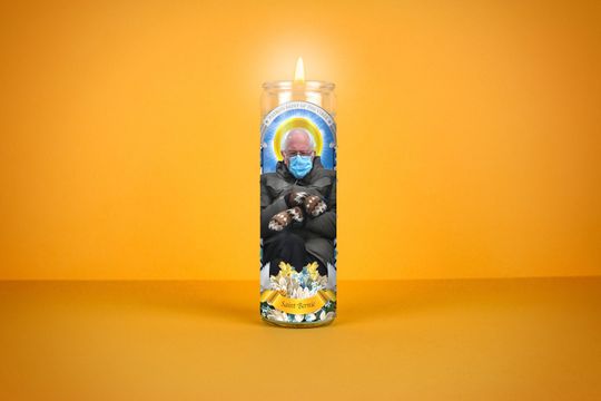 Discover Patron Saint of the Vibe: Bernie Sanders Candle, Meme Prayer Candle, Devotional, Saint Candle, America, Democrat, Liberal, Election