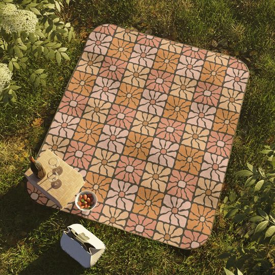 Flower Picnic Blanket | Picnic Blanket | Summer Blanket | Outdoor Blanket | Beach Blanket | Camping Blanket | Picnic Mat