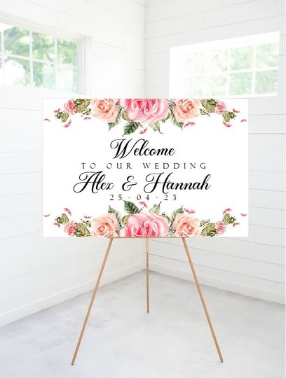 Personalised Foam Board Printing Welcome Sign Board Party Sign Baby Shower Custom Design or Preset Design A1 A2 A3 Design Your Own