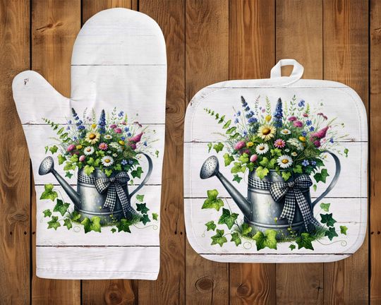 Potholder and Oven Mitt   , Kitchen   , Printable Art, Wildflowers