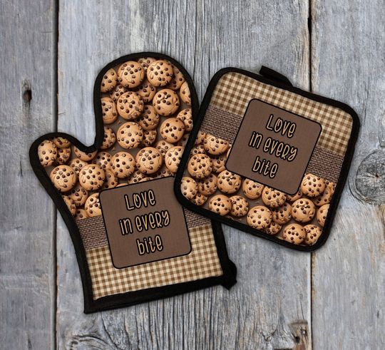 Cookie Oven Mitt and Pot Holder  Design for Sublimation
