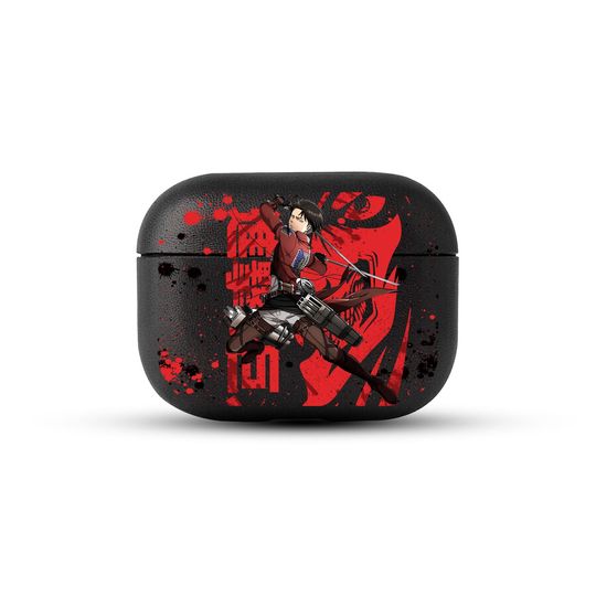 Samurai Warrior AirPods Pro Eco  Case, Red Battle  AirPods Cover, Anime Aesthetic AirPods Case