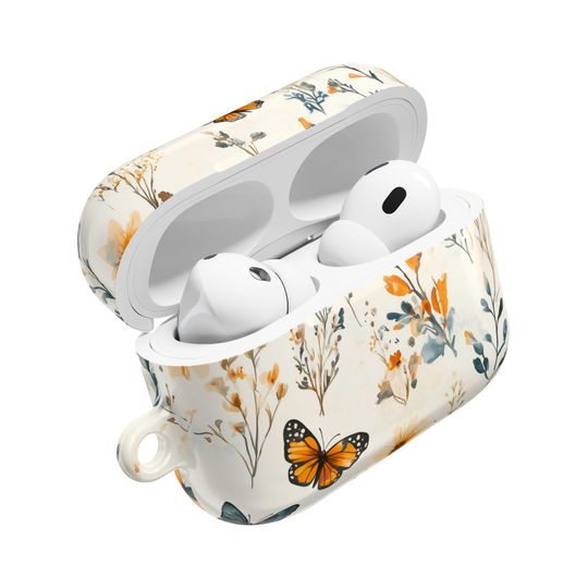 Floral Butterfly AirPod Cases Nature-Inspired Earbud Cover Perfect Gift for Music Lovers Floral Accessories Spring Vibes Eco-Friendly