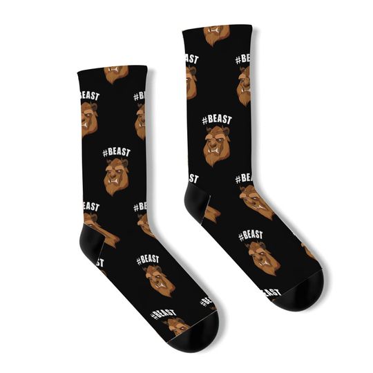 Disney Beauty And The Beast Hashtag Beast Socks