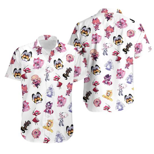 Hazbin Hotel Hawaiian Button Down Shirt