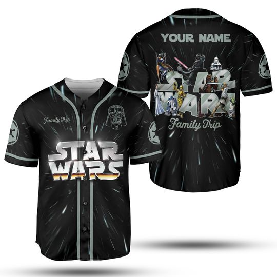 Custom Star Wars Baseball Jersey, Star Wars Character Sport Shirt, Disney Movie Baseball Shirt, Athletic Jersey, Star Wars Day Gift