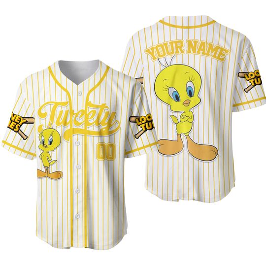 Custom Looney Tune Tweety Simple Baseball, Cartoon Team Outfit