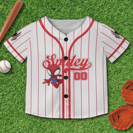 Custom Disney Spidey Baseball Jersey, Custom Spidey And His Amazing Friends Baseball, Disney Baseball Jersey, Spidey Birthday Gift
