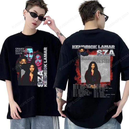 Rapper Kendrick Lamar-Sza Grand National Tour 2025 New Album T Shirts