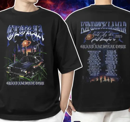 Kendrick Lamar X Sza Grand National Tour Gloria Skyline Version T-Shirt