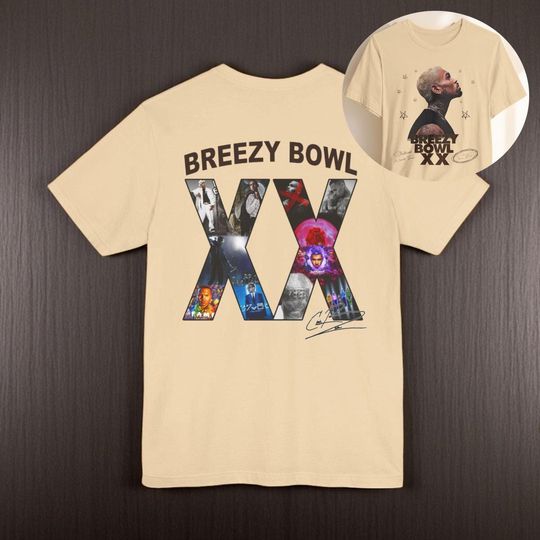 Chris Breezy Bowl XX Tour 2025 T-shirt, CB Shirt, Chris Tour Merch, Brown 2025 Concert