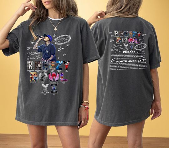 Comfort Colors Chris Breezy Bowl XX Tour 2025 Shirt, CB T-shirt, Brown 2025 Concert, Chris Tour Merch, Breezy Bowl XX Tour Shirt