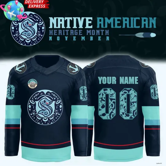 Personalized Seattle Kraken Native American Heritage Month 2025 Hockey Shirt
