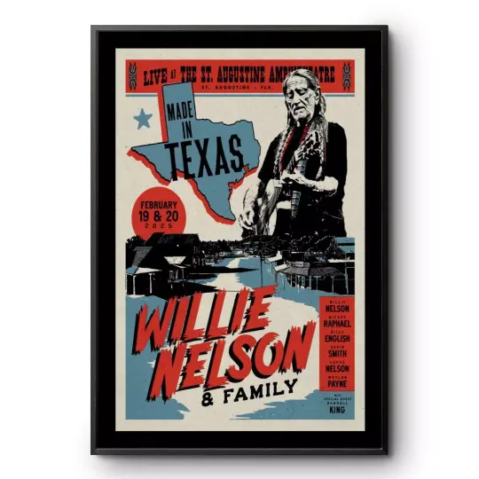 Nelson Poster, Nelson &Family Feb 2025 St Augustine FL Tour Poster