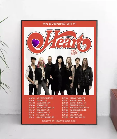 Heart Announces 'An Evening with Heart' Summer 2025 Tour poster