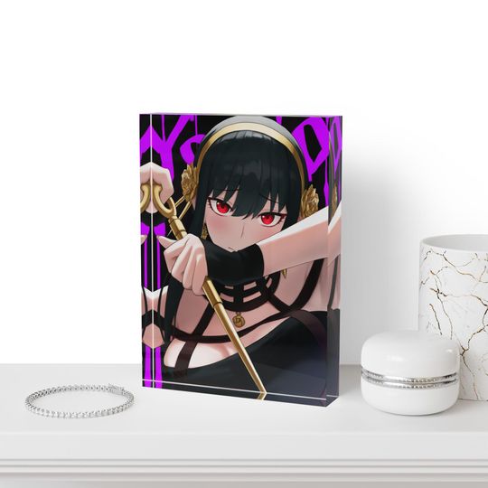 Photo Block Wall Decor, Yor Forger Thorn Princess Design,  Picture Art, Unique Home Decoration, Personalized Gift Ideas