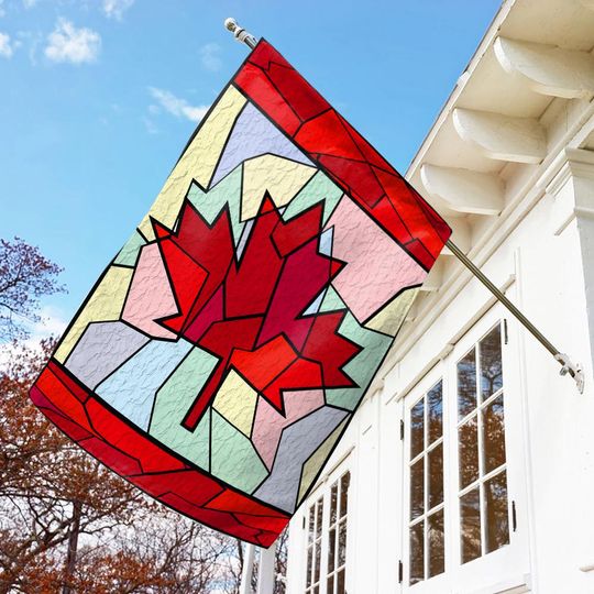 Canada Flag Stained Glass Canada Flag For Garden, Canada Is Not For Sale, Patriotic Flag, Maple Leaf Decor, Canadian Flag Pennant