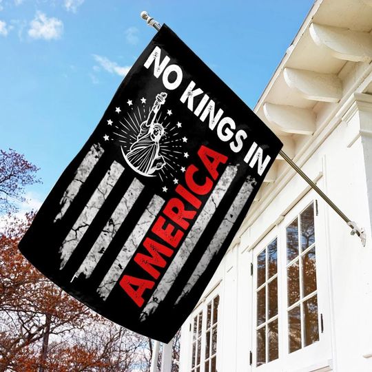 No Kings In America Anti Trump Yard Garden Flag,Anti Fascism Fascist MAGA Republican,Liberal Leftist Democrat Gift, Protect Democracy