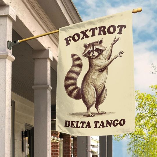 Anti Trump Flag Foxtrot Delta Tango Subtle FDT F*ck Trump Sign Feminist Flag Resist Fascism Democrat House Banner Anti MAGA Yard Sign