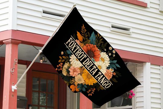 Foxtrot Delta Tango Flag/FDT Banner Subtle Anti DT Flag/Feminist Fuck 47 Liberal Gift Political Protest/Democrat Gift