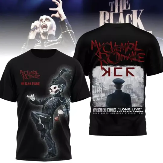 My Chemical Romance Long Live The Black Parade Tour 2025 3D T-Shirt Unisex