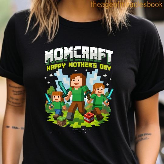 Momcraft Shirt, Mom MineC Shirt, Mother's Day Shirt, MineC Kids Shirt