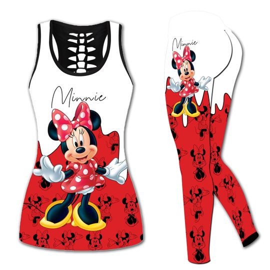 Minnie Mouse Tank Top, Minnie Mouse Leggings, Disney Minnie Workout Tank