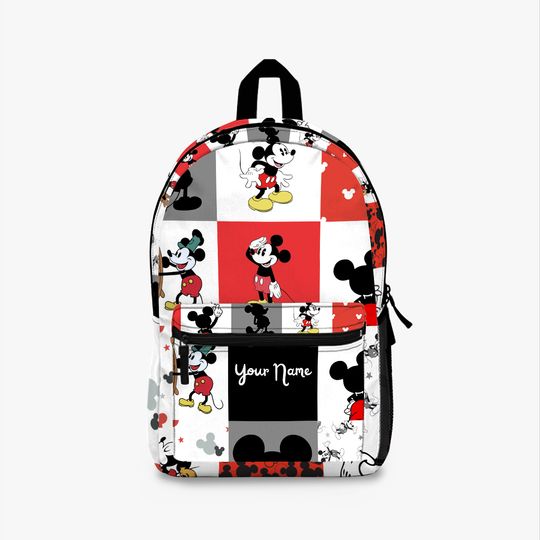 Personalized Mickey Backpack for Kids | Mickey Nursery | Mickey Gift | Back To School Bag | Travel Backpack | Mickey Red Bag