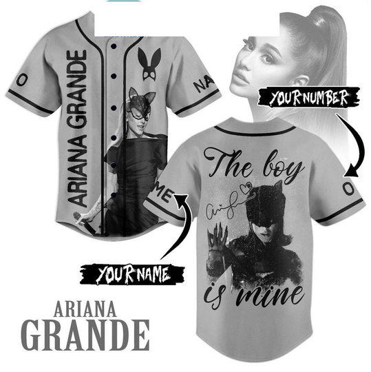 Ariana The Boy Is Mine Catwoman Fan Personalized Baseball Jersey