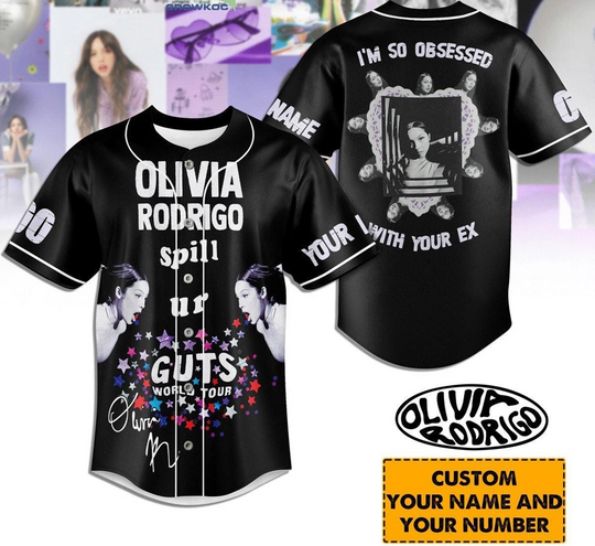 Olivia Rodrigo I8217m So Obsessed With Your Ex Personalized Baseball Jersey