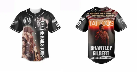 Brantley Gilbert Tour 2025 Baseball Jersey