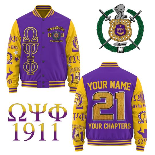 Omega Psi Phi Baseball Jacket