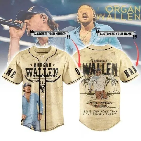 Wallen Western I’m The Problem Tour 2025 Personalized Baseball Jersey