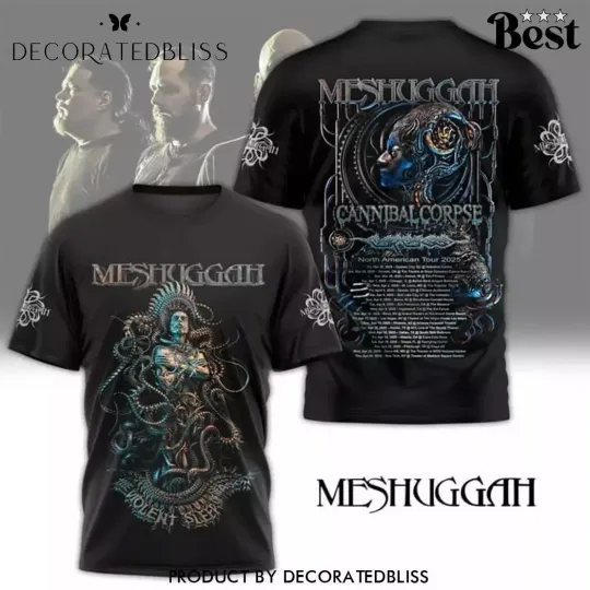 Meshuggah – Cannibal Corpse North American Tour 2025 3D T-Shirt Unisex