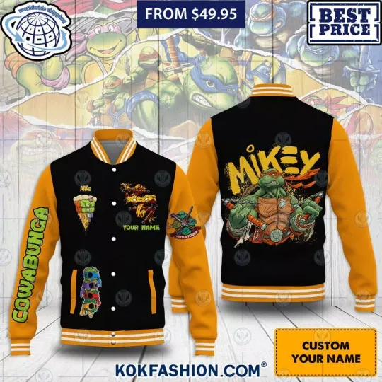 Teen.age Muta.nt N.inja Tur.tles CUSTOM Characters Baseball Jacket