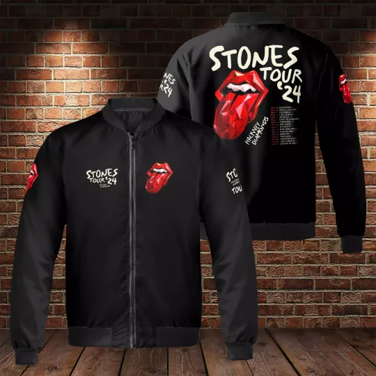 The Rolling Stones Printed Unisex Bomber Jacket