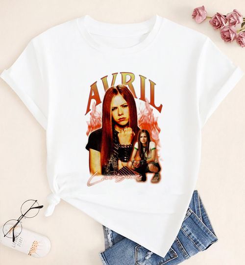 90s Vintage Avril Lavigne Bootleg T-Shirt, Avril Lavigne 2025 Tour Shirt, Avril Lavigne Fan Shirt, Avril Lavigne Merch, Avril Lavigne Shirt