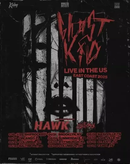 Poster Ghostkid Live in The US East Coast Tour 2025 Poster, gift for fans