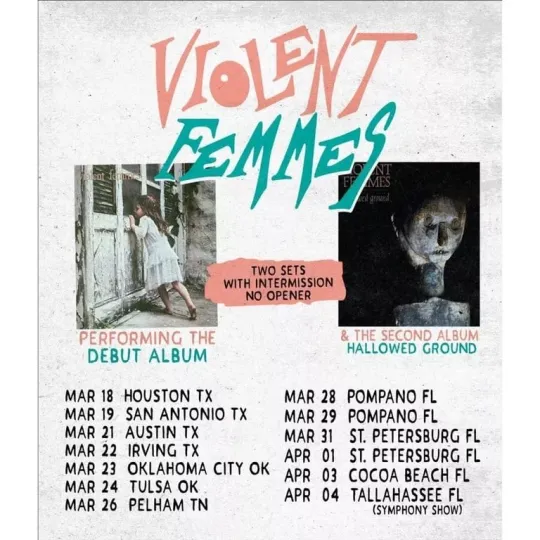 Poster Violent Femmes 2025 Tour Poster, gift for fans