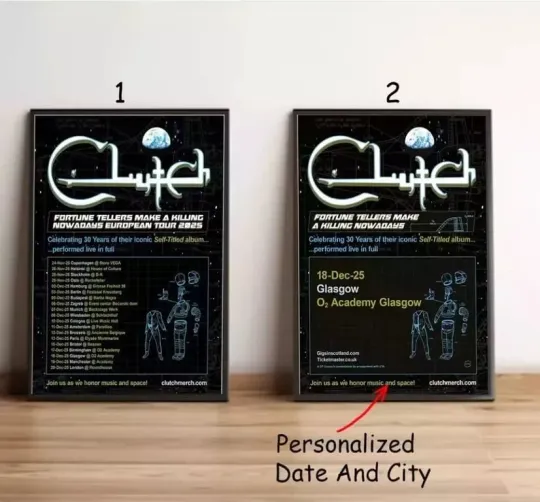 Custom Clutch - Tour 2025 Poster, Poster Gift Fans - Poster Wall Decor