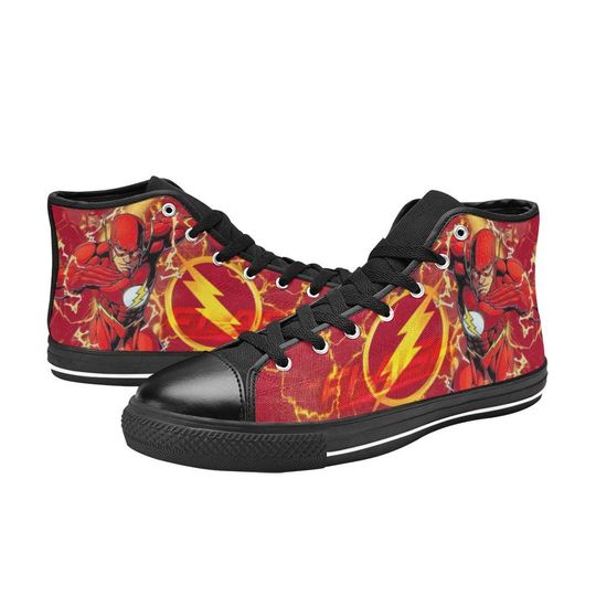 The Flash  Canvas High Top Sneakers, Best for Gift