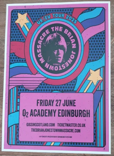 Brian Jonestown Massacre - live show 2025 promotional tour concert gig poster